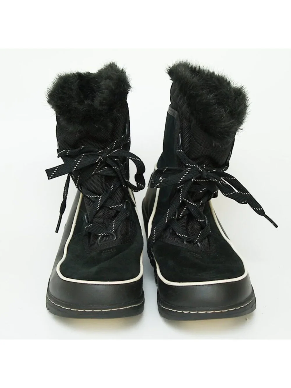 SOREL Tivoli Womens Winter Boots Size 9.5 Womens Black Waterproof Faux Fur Lined